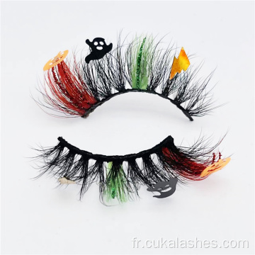 costume coloré faux cils 3d Halloween faux cils